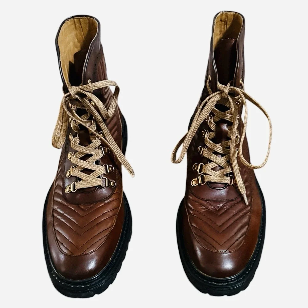 Marc Nolan Bond Boots Mens Size 10‎ Brown Lace Up